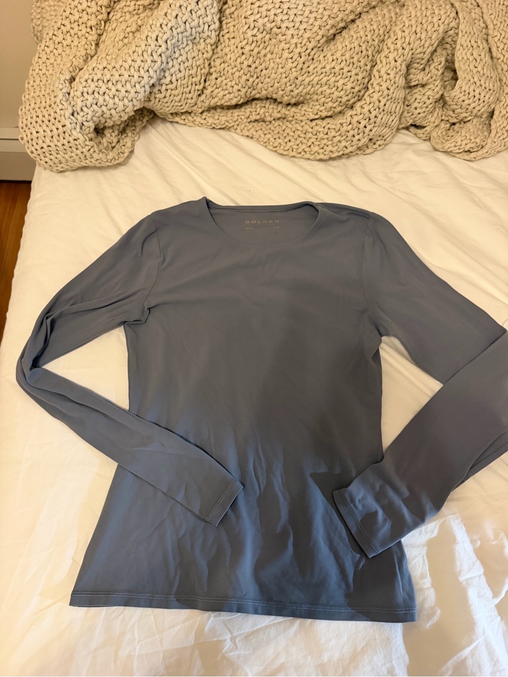 Aritzia Blue Long Sleeve Active Top